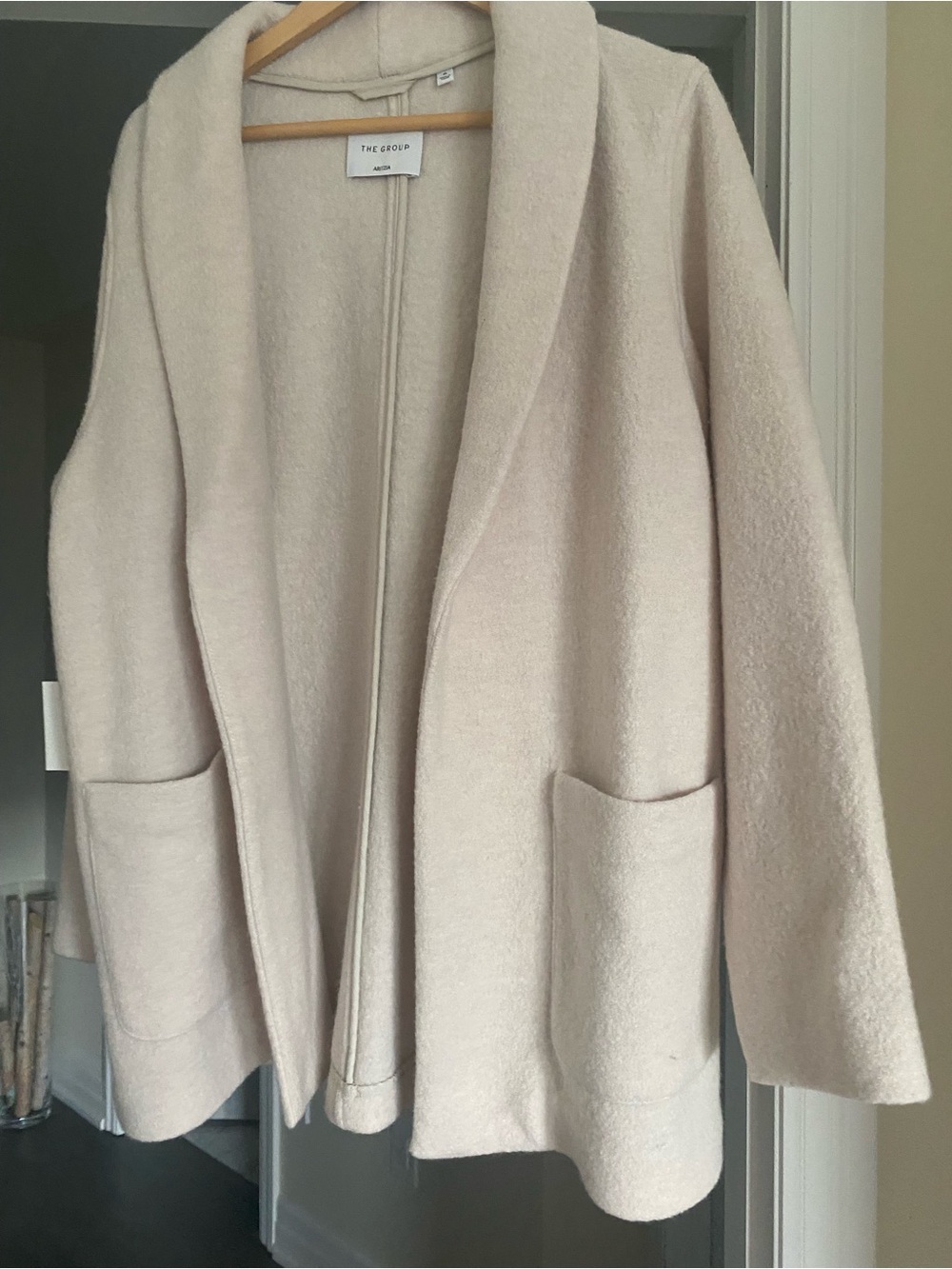 Aritzia Soft Cream Open-Front Cardigan Jacket size XL NEW with tag